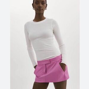 Lamarque ‘Inaya’ Leather Mini Skirt in Hot Pink